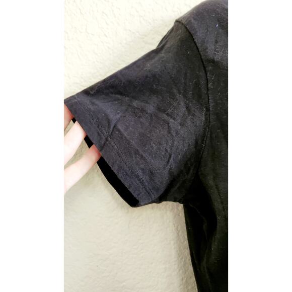 Holiday Time Black Jingle Bells Graphic T Shirt Large 12 14 Lightweight - Picture 2 of 4